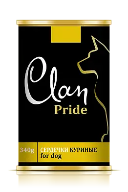 Clan Pride консервы для собак Сердечки куриные