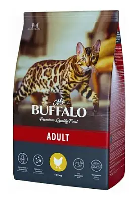 Mr.Buffalo сухой корм для взрослых кошек, курица