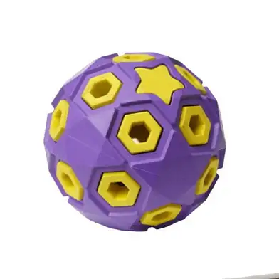 Homepet SILVER SERIES игрушка для собак мяч звездное небо сиренево-желтый каучук